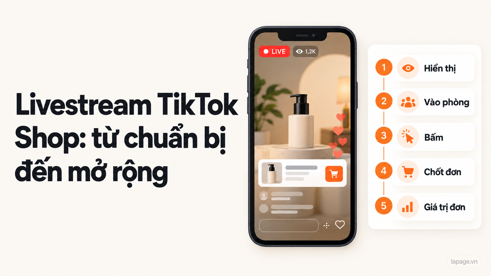 Livestream TikTok Shop: chuẩn bị, tạo đà, đo đúng, làm chủ