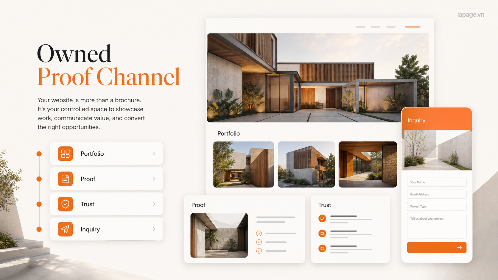Website công ty Module K như một kênh chứng minh uy tín do doanh nghiệp sở hữu