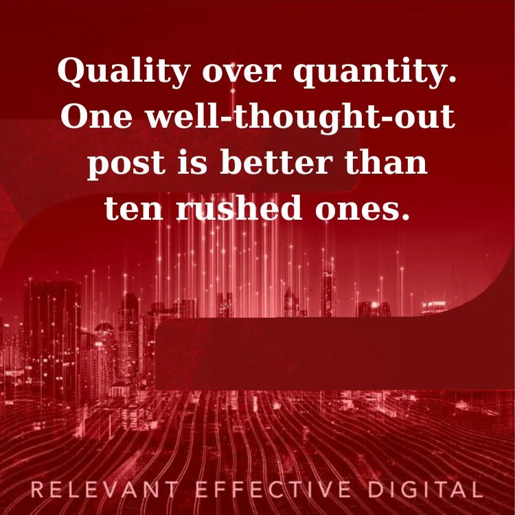 Quality over quantity